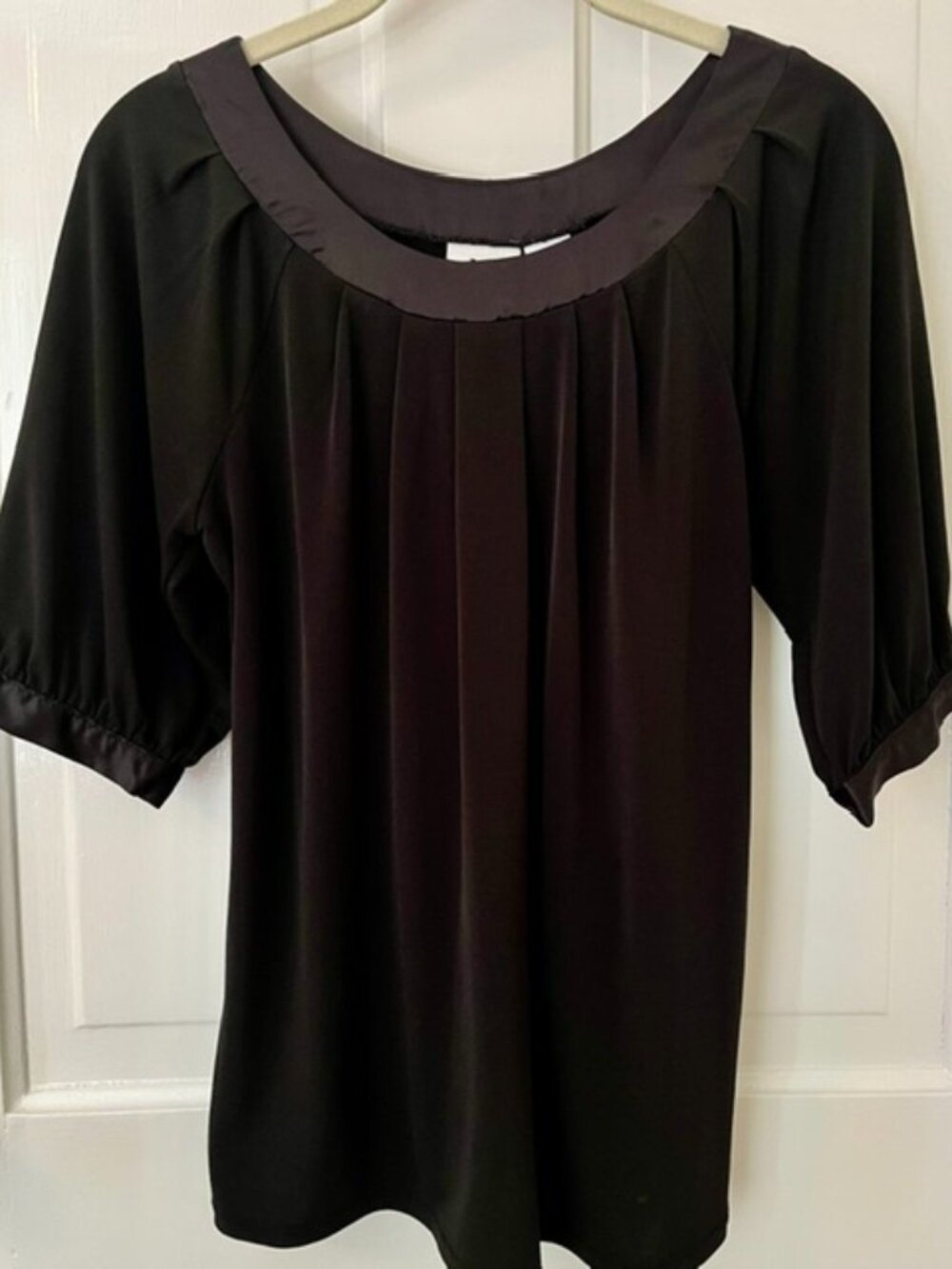 Black Drape Blouse, Size Small